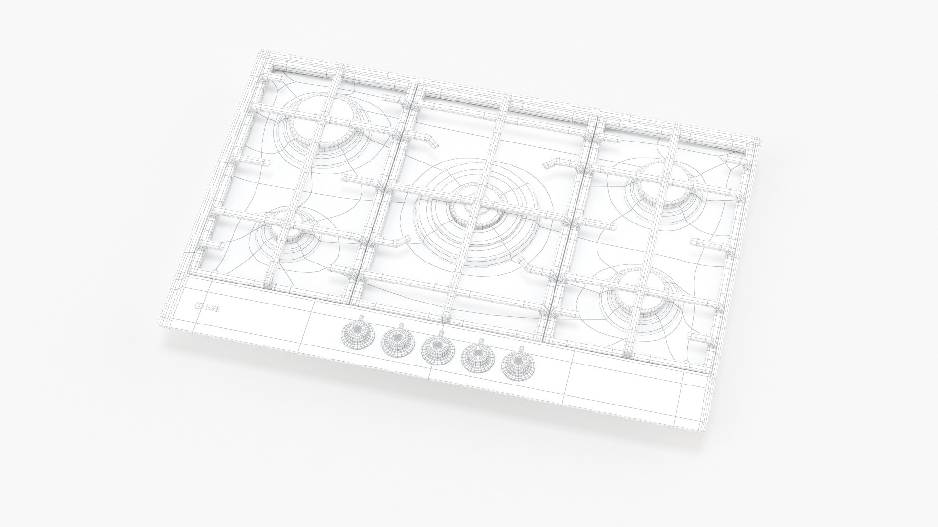 Flushline Natural Gas Cooktop ILVE ILFM775KXBlend 3D model TurboSquid