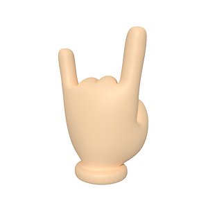 cartoon hand 3D model