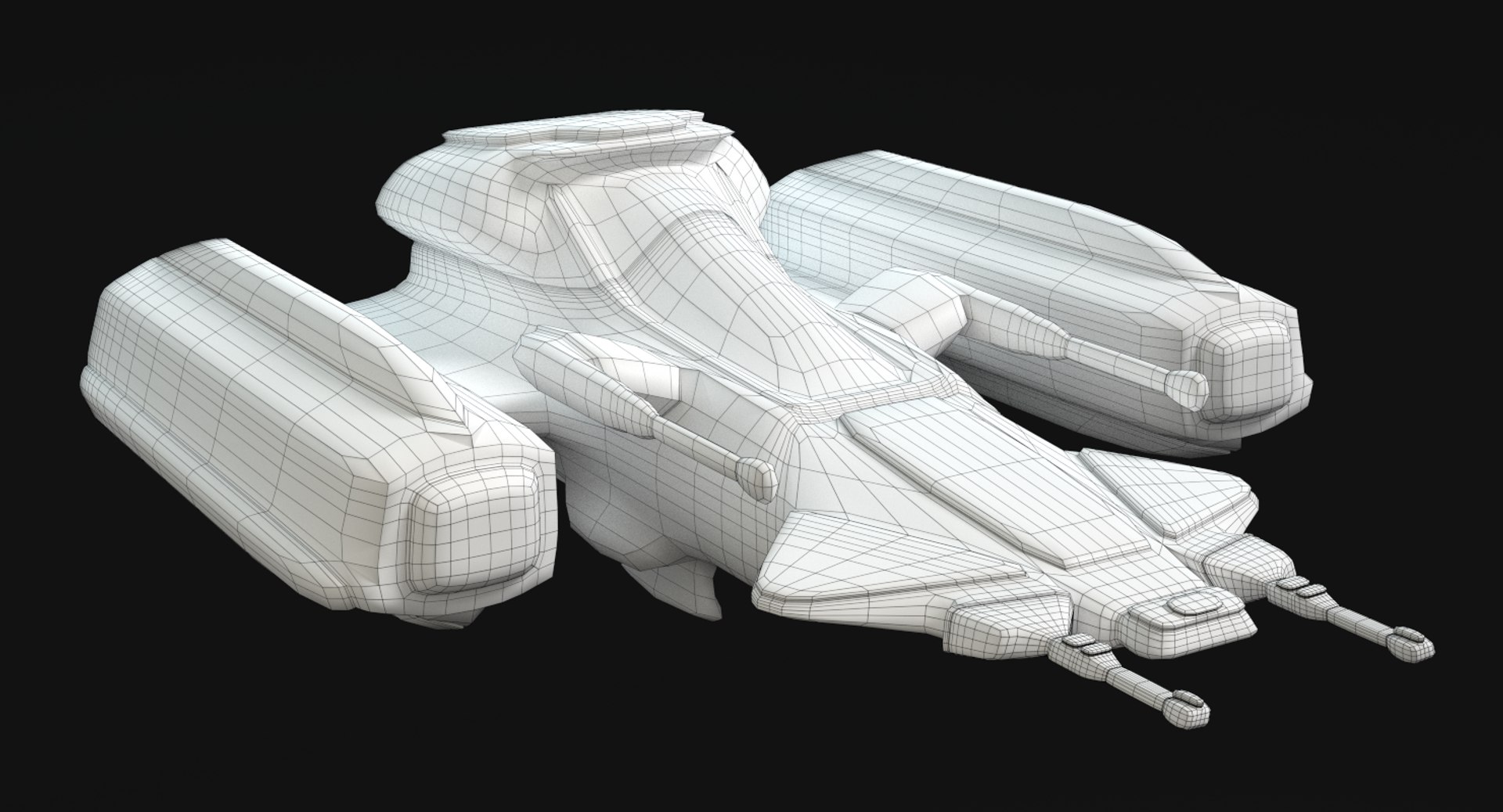 3d Sci-fi Jet Model