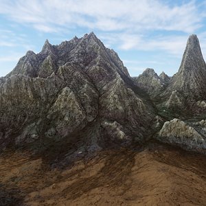 rocky mountains landscape 3D model