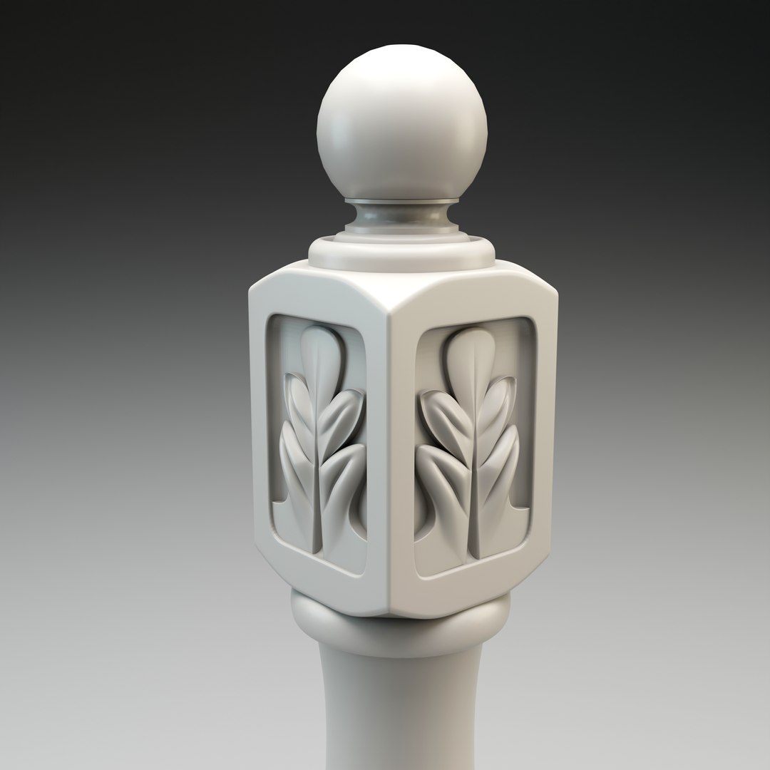 Baluster Column With Leaves For Cnc Milling 3D Print Model - TurboSquid ...