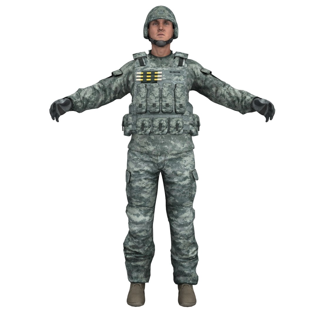 3d Rigged Soldier