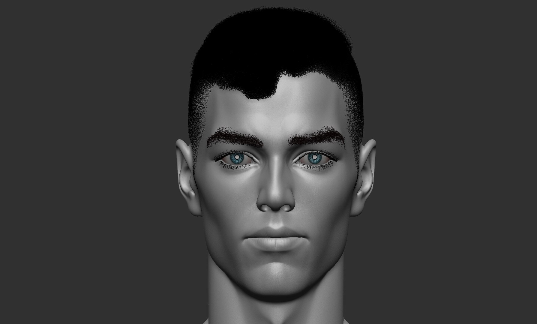 3D Slavic Realistic Male Head With 2 Hair-cuts Model - TurboSquid 2258889