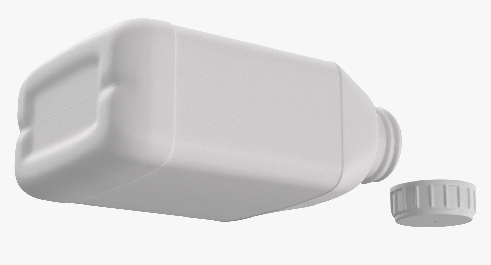 3D Plastic F Style Bottle 4oz With Ribbed Plastic Buttress Cap 02 ...