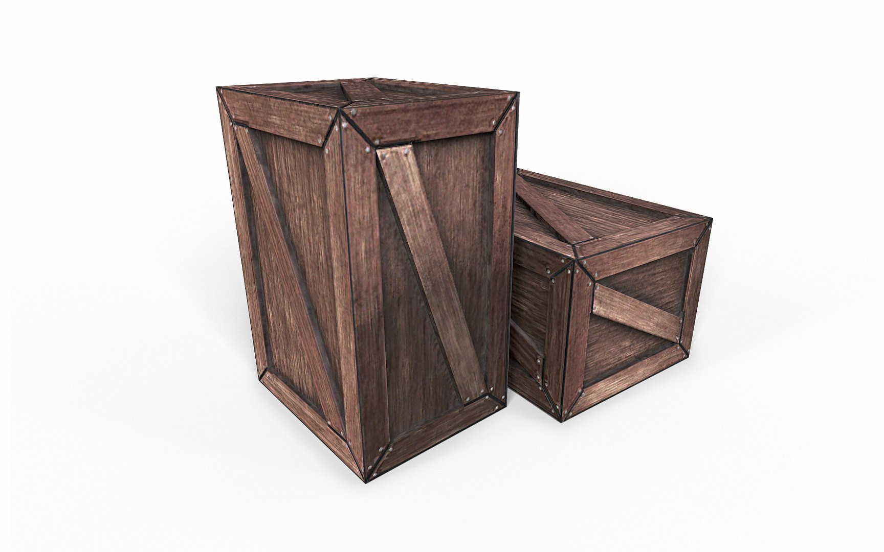Wooden Boxes Model - TurboSquid 2043718