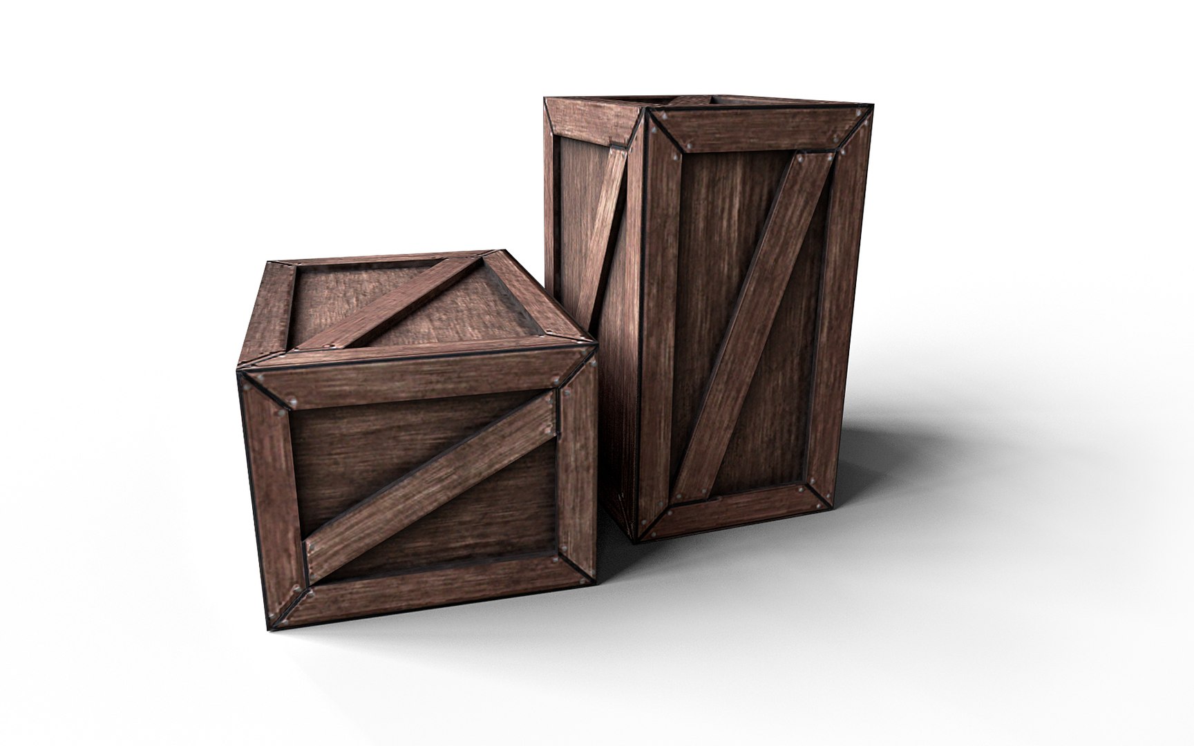 Wooden Boxes Model - TurboSquid 2043718