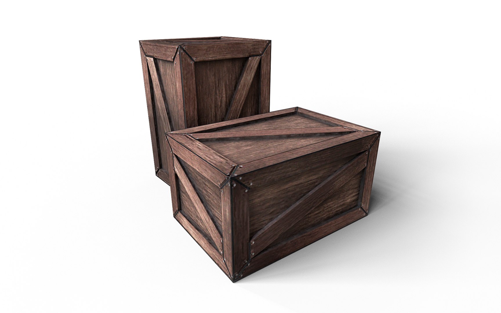 Wooden Boxes Model - TurboSquid 2043718