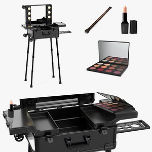 Makeup Case with Makeup Accessories Collection