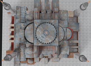 Low Poly Hagia Sophia Mosque Ayasofya - Turkey