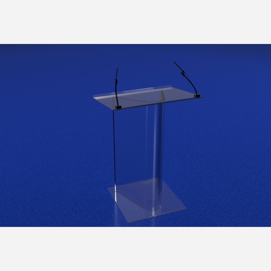 Lectern Perspex 3D TurboSquid 1673881