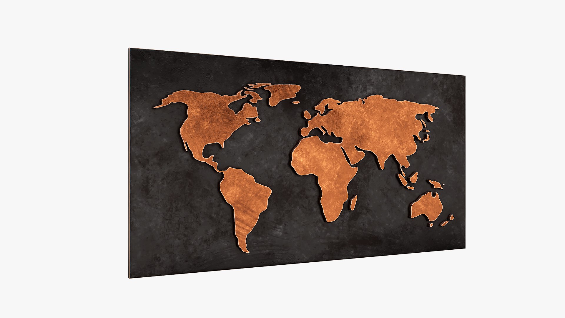 Worldmap Copper 3D Model - TurboSquid 1397344