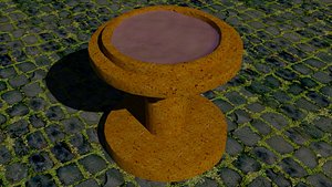 birdbath decorating streets 3D