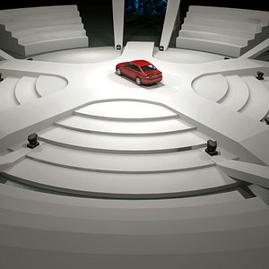 3D car stage design model