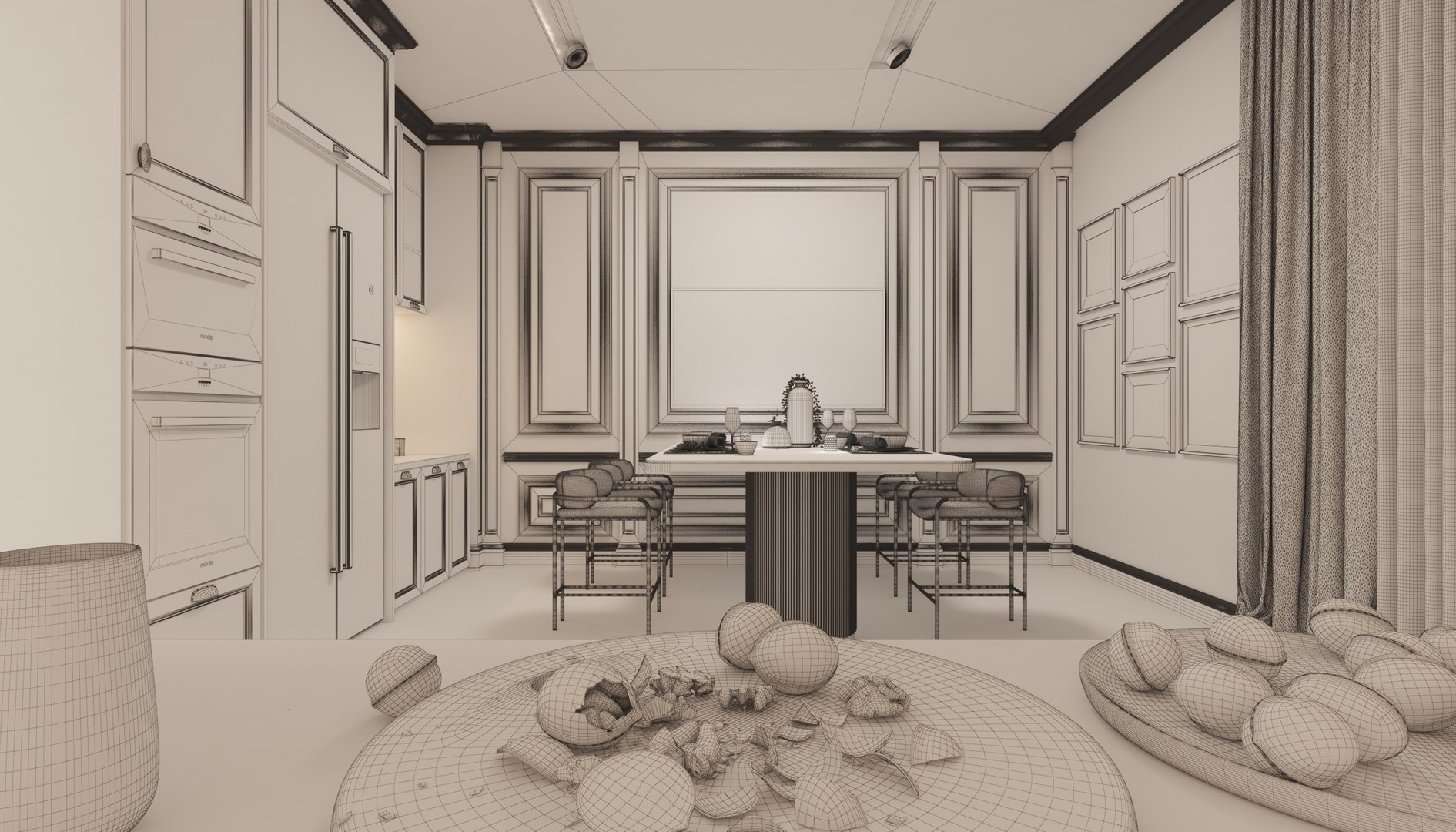 Classic Kitchen 3D Model - TurboSquid 2199043