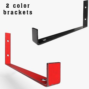 J-shaped shelf bracket 2 color