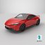 3D Modern Sports Car Coupe 2026 Red model