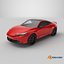 3D Modern Sports Car Coupe 2026 Red model