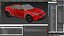3D Modern Sports Car Coupe 2026 Red model