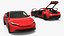 3D Modern Sports Car Coupe 2026 Red model