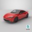 3D Modern Sports Car Coupe 2026 Red model