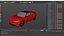 3D Modern Sports Car Coupe 2026 Red model