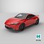 3D Modern Sports Car Coupe 2026 Red model