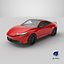 3D Modern Sports Car Coupe 2026 Red model