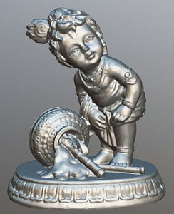 Baby Krishna Spilling Milk