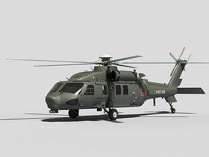 z-20 pla helicopter model