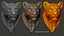 lioness animal head sculpture model