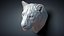 lioness animal head sculpture model