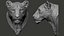 lioness animal head sculpture model