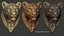 lioness animal head sculpture model