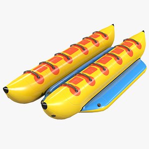 3D model banana boat attraction