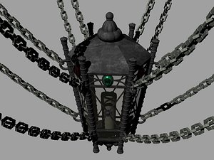 3D model gothic chain ceiling lantern