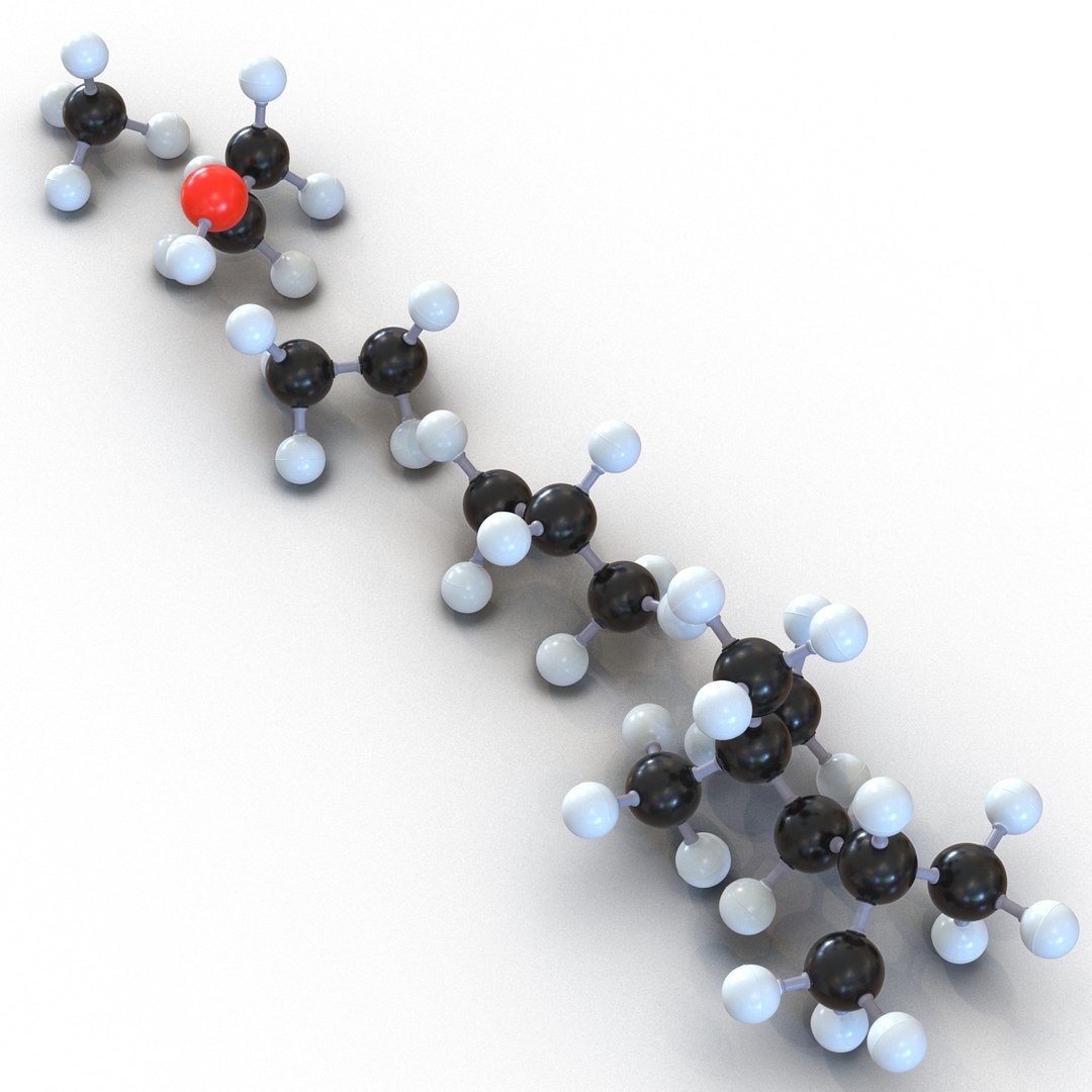 molecules set ethane 3d model