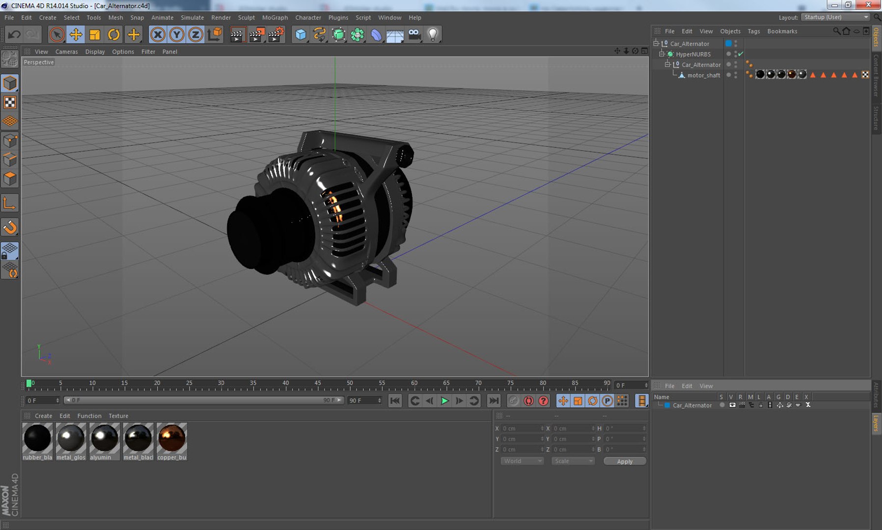 3D Car Alternator - TurboSquid 1269465