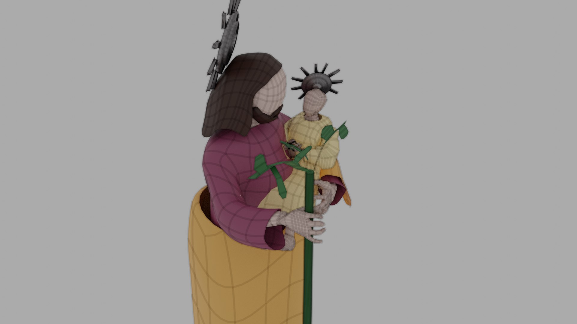 Faceless Sculpture Saint Joseph 3D - TurboSquid 1554091