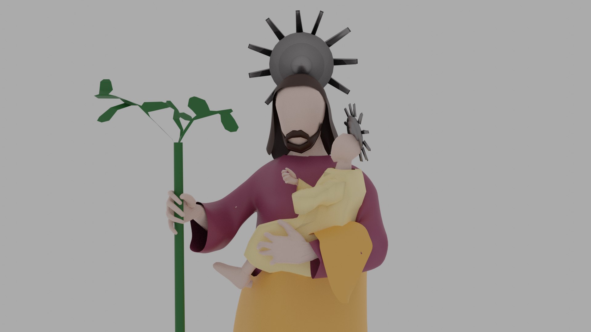 Faceless Sculpture Saint Joseph 3D - TurboSquid 1554091