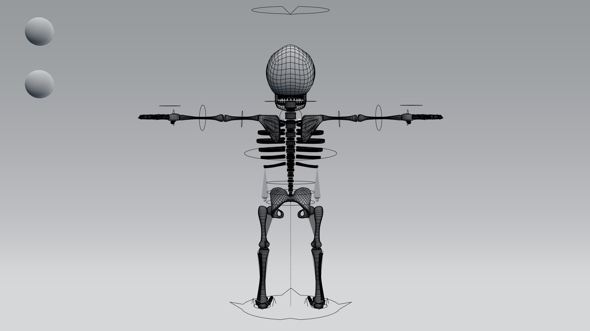 Rigged Cartoon Skeleton Model - TurboSquid 1603326