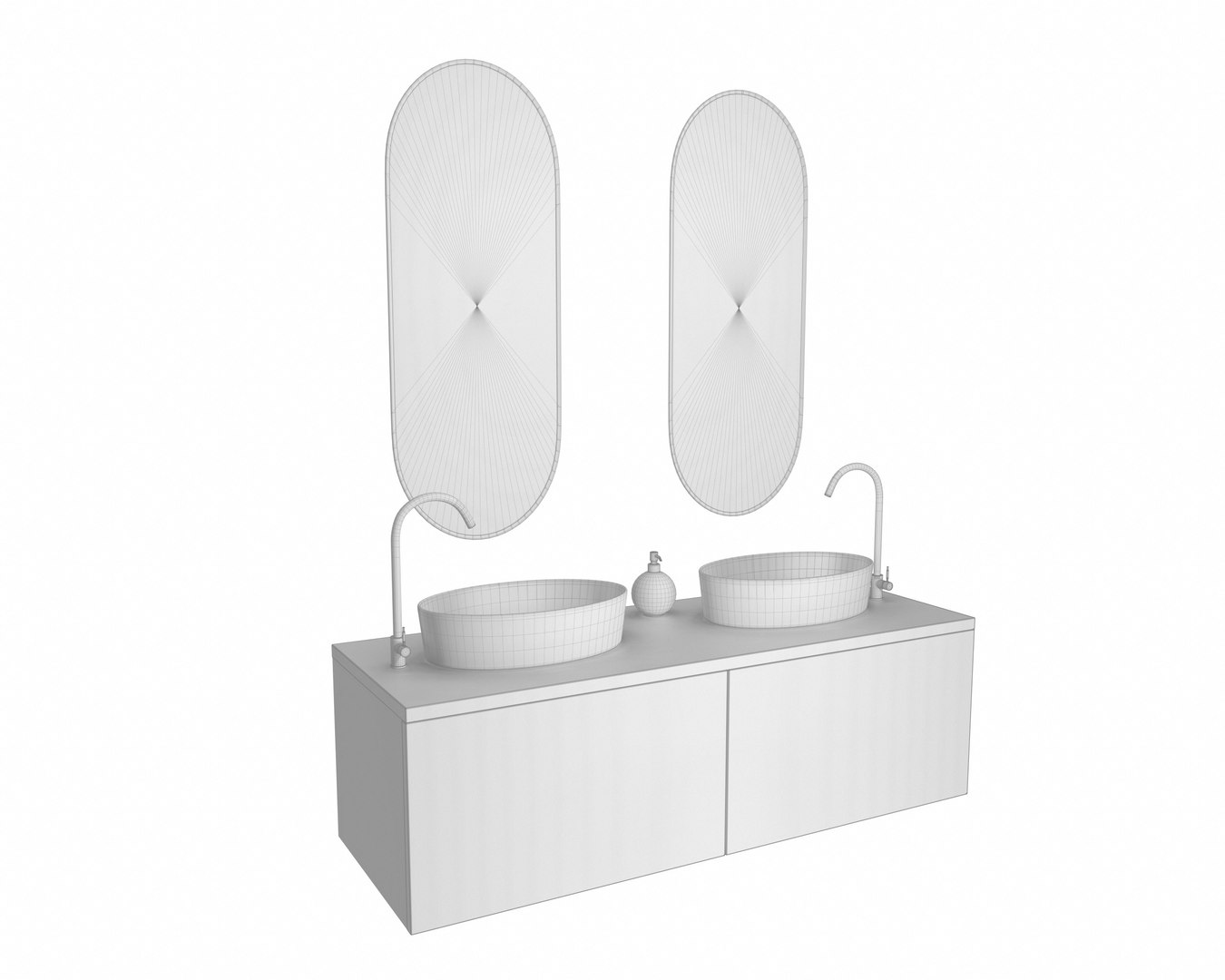 3D Model Modern Bathroom Set TurboSquid 1233038