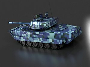 63a amphibious tank tracked vehicle 3D model