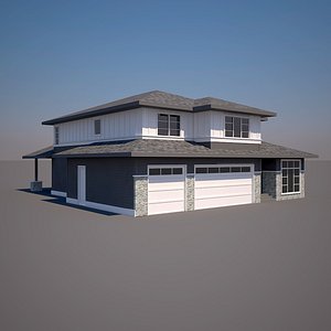 single-family house 3D model