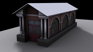 3d model real entrance underground passage