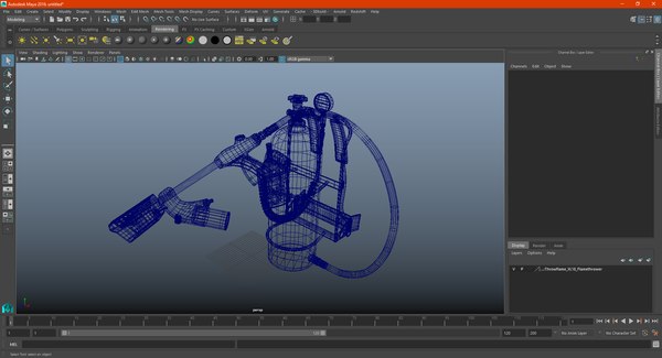 Throwflame xl18 flamethrower flame 3D model - TurboSquid 1640194