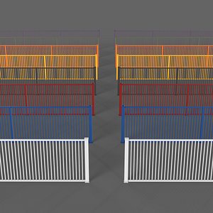 3D PBR Metal Fence 6