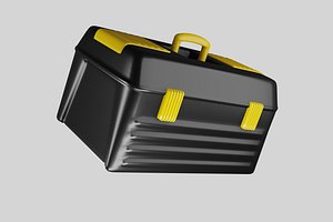 Black plastic Toolbox model