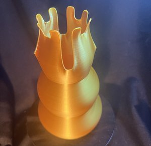 3D Chess King Shaped Vase