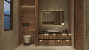 3D Bathroom Scene Interior model