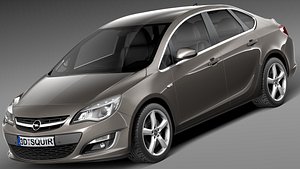 3d 2012 2013 sedan opel astra model